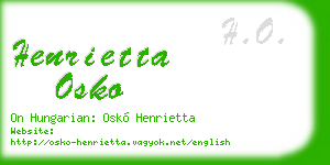 henrietta osko business card